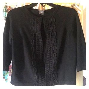 Ann Taylor cropped open cardigan
